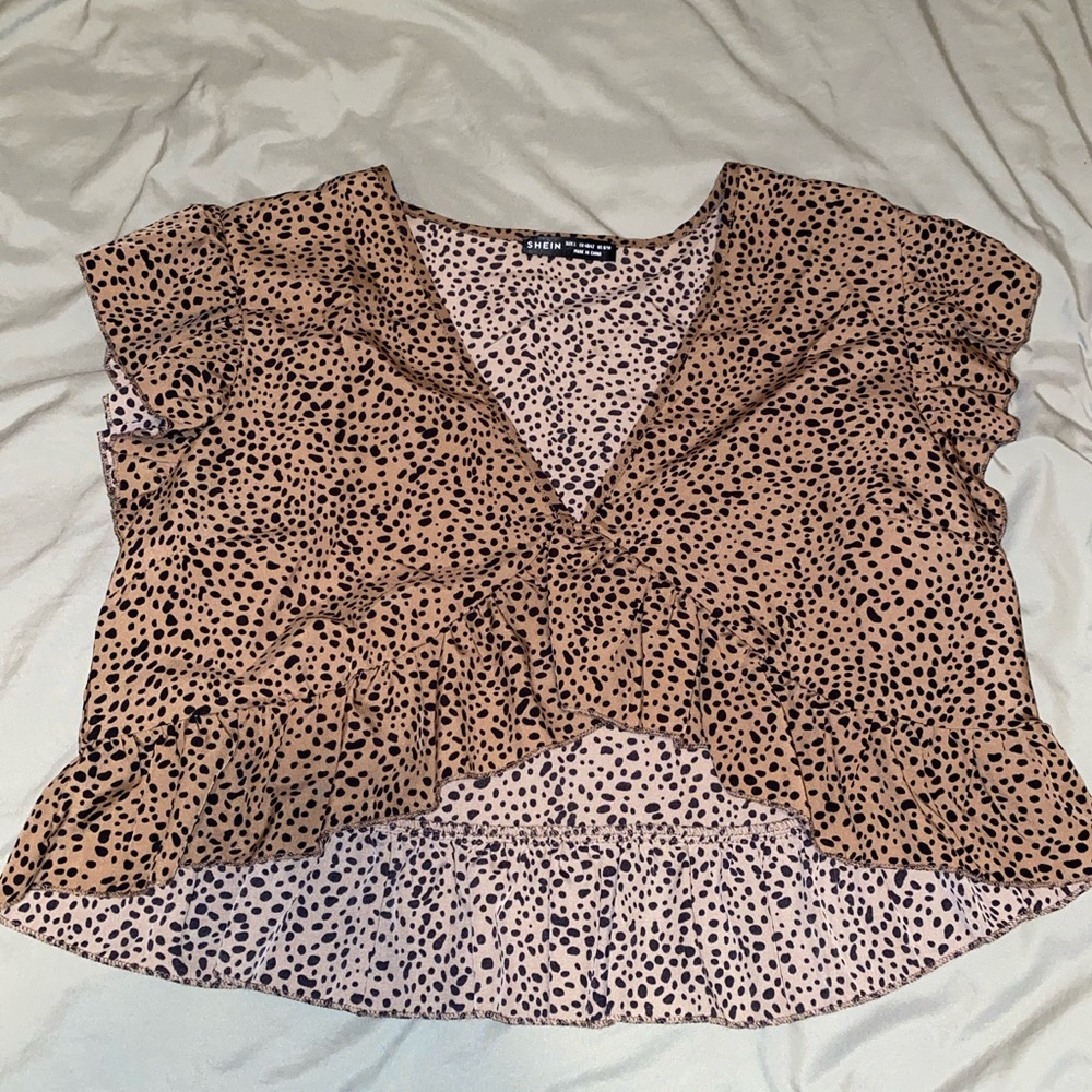 SHEIN Dalmatian print top